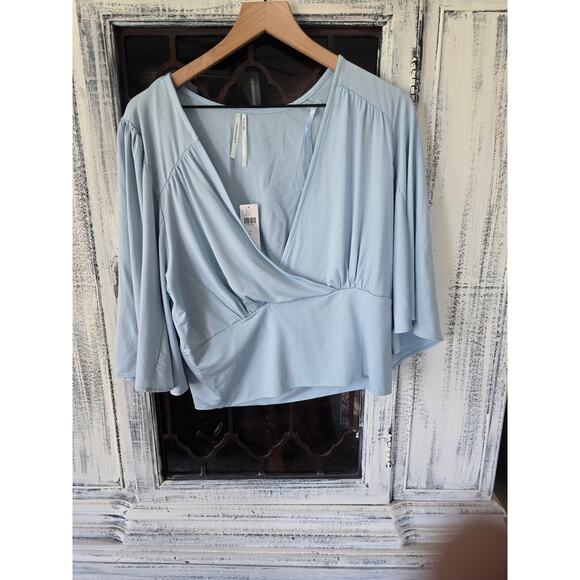 Anthropologie Draped V-Neck Top - New Large - Picture 5 of 5